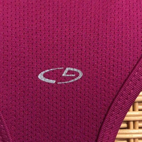 NWOT Champion tank top with built in support size L. Magenta stretch polyester - Picture 3 of 5